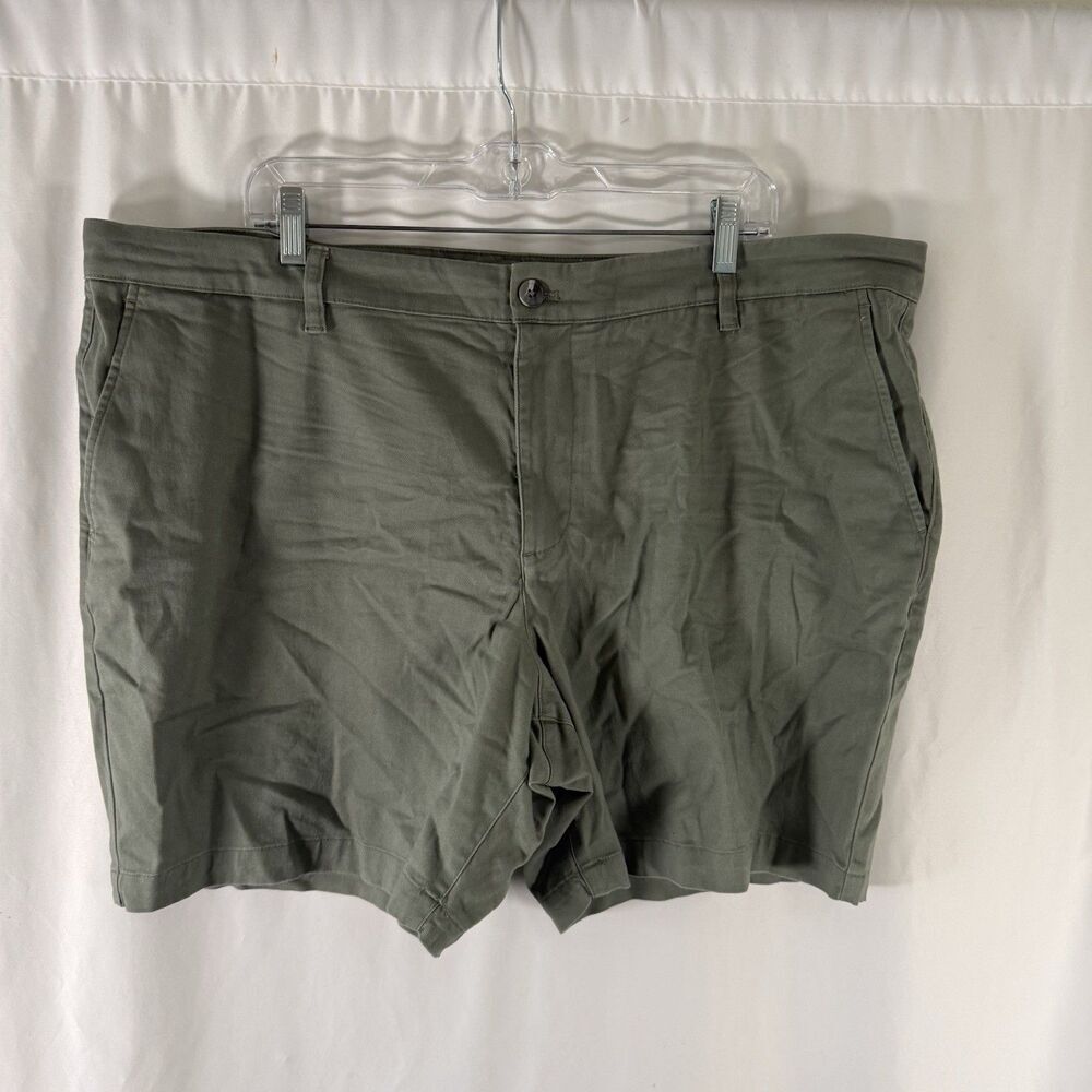 Hawker Rye Chino Shorts Men's 40x7 Green Flat Front Pockets